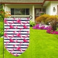 thumbnail image 3 of Wukai Dark Blue Stripes and Flamingos Print Garden Flag 12.5x18 Inch Double Sided Sun-resistant Rain-resistant, Wrinkle-resistant Colorfast(Only Flag), 3 of 7