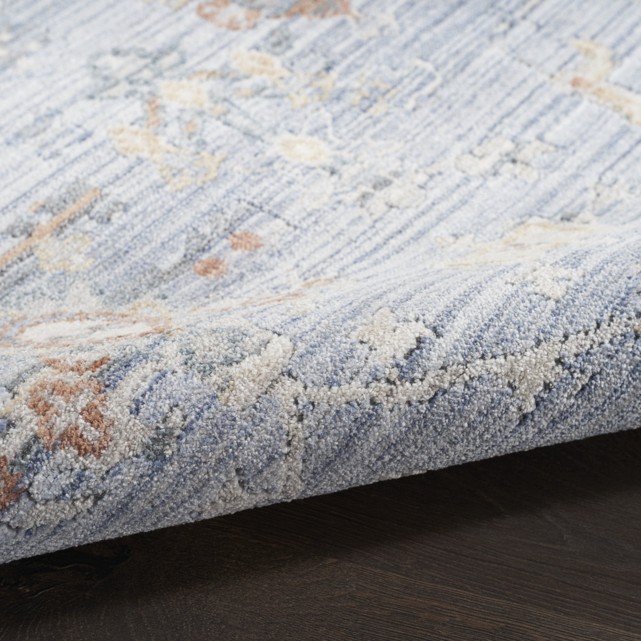 Nourison Elegant Heirlooms 2'2" x 8' Blue Ivory Vintage Indoor Rug
