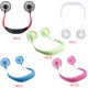 thumbnail image 2 of Bewildely USB recargable Lazy Neck Hanging Style Dual Cooling Fan Travel Outdoor Indoor Wearable Neckband Fan Type1 NO1, 2 of 6