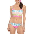 thumbnail image 4 of Hit Rewind Women's Tie Dye Midkini Swim Top, 4 of 6