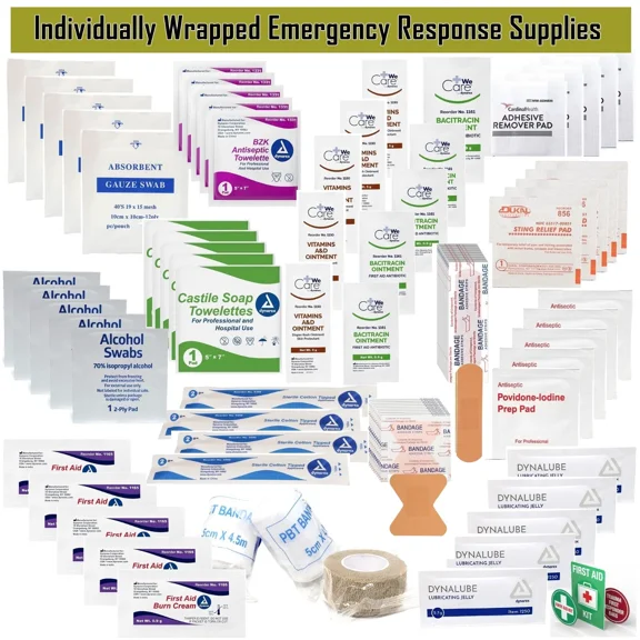 First Aid Variety Kit Sponge Gauze Ointment Sterile Bandages First Response Kit Essentials - 101 Pcs