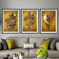 thumbnail image 4 of Póster de arte moderno, escultura de figura de metal abstracta Lienzo, 3D Metal Figura Estatua Arte de Pared Decoración Sin Marco para Sala de Estar/Dormitorio/Oficina, 4060cm, 4 of 5