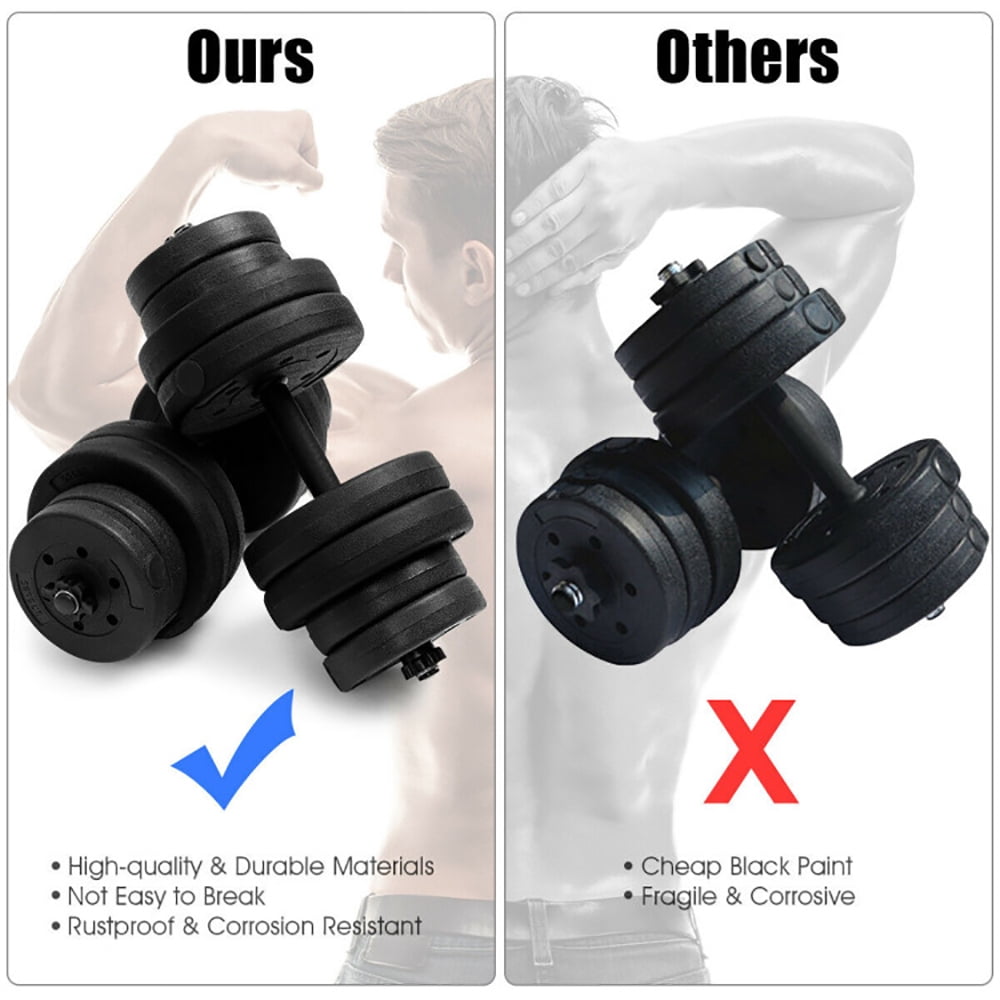 Resenkos 66 Lbs Fitness Dumbbell Weight Set with Adjustable Weight Plates and Handle