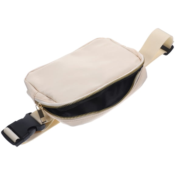 PAMINGONO Stylish White Sports Waist Bag for Running Hiking and Travel with Chest Sling Option