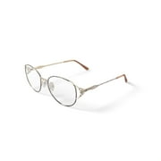 Sophia Loren Womens M48 Round Prescription Eyeglasses with Case, Beige