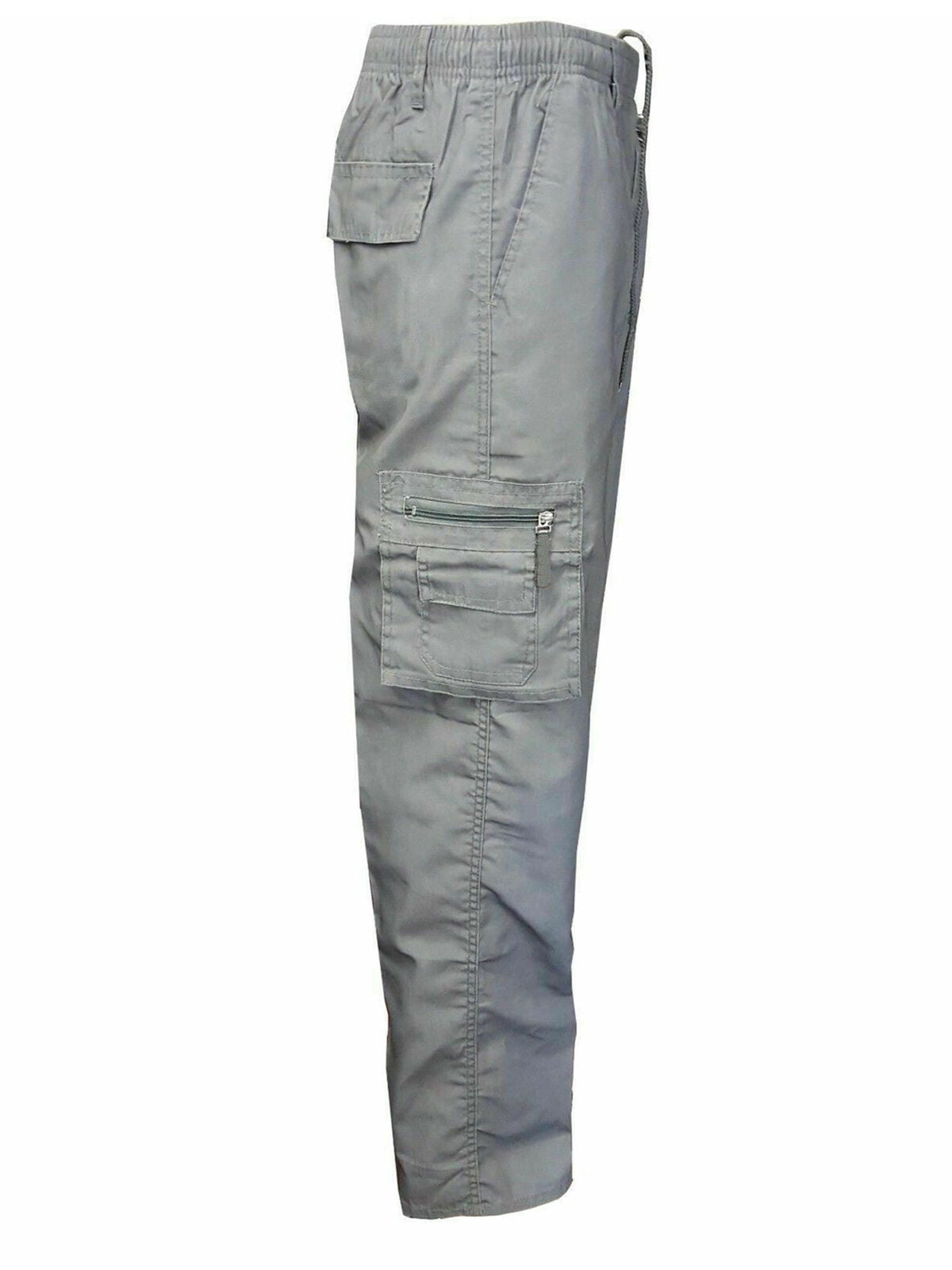 Men Pants Man Stretchy Summer Cargo Combat 7 Pockets Lightweight Work Pants