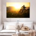 thumbnail image 2 of Elephant Stock Mountain Sunset Dirt Bike Wall Art - Horizontal Canvas Wall Art - Living Room Wall Decor - Sports Canvas - Green And Orange Decor - 51" x 34", 2 of 4