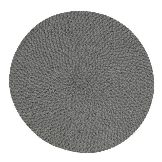 Saro Lifestyle 2803.GY15R Napperons Ronds, Gris - Ensemble de 4