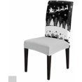thumbnail image 6 of Chair Covers for Dining Room Set of 4,Christmas Tree Santa Claus Stretch Seat Protector Removable Washable Chairs Slipcovers for Kitchen Banquet Wedding Hotel,Reindeer Red Black Plaid, 6 of 6