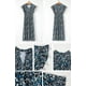 thumbnail image 3 of Vestido largo BLENCOT P220 con cuello en V y manga corta con estampado floral, 3 of 6