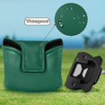 thumbnail image 6 of Haosy Dark Green Golf Mallet Putter Cover Strong Magnetic Leather Golf Club Headcover Closure, 6 of 7