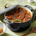 thumbnail image 2 of Tramontina Bestow 5.5-Quart Enameled Cast Iron Round Dutch Oven with Lid, Smoke with Gold Stainless Steel Knob, Oven-Safe, 2 of 8