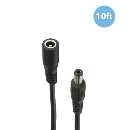 12v Power Cable (Amcrest Universal 12V DC Power Extension Cable (10ft) For Power Supply / Adapter / Outdoor Security Cameras, Compatible With All CCTV / IP Camera Brands, 5.5mm DC Plug, 10 Feet,)
