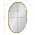 thumbnail image 5 of Kate and Laurel Caskill Mid-Century Oval Mirror, 18" x 24", Gold, Capsule-Shaped Accent Mirror for Entryway, Living Room, or Bathroom, 5 of 7