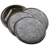 2-1/2" Gray Round Carpet Caster Cups, 4 Count