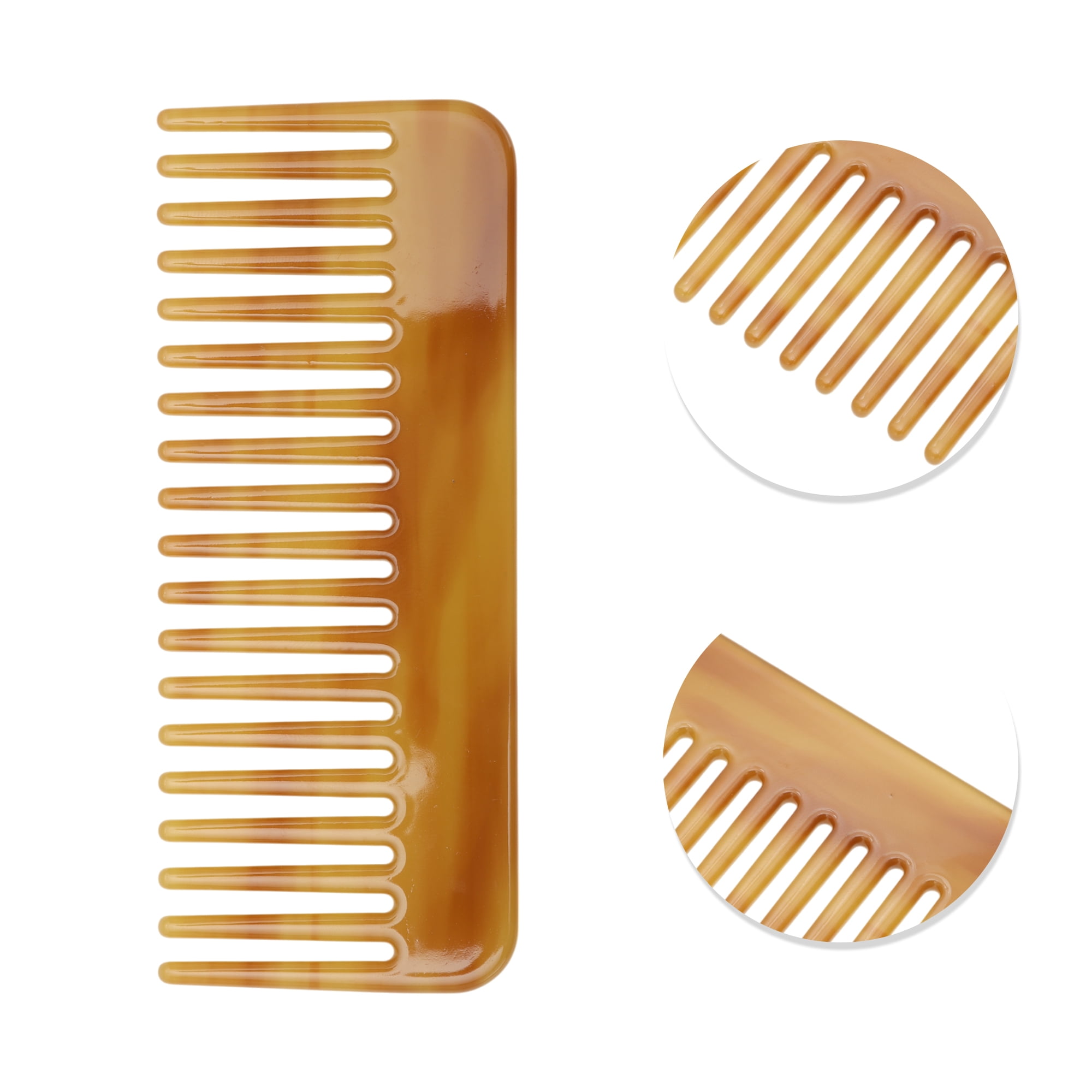 Unique Bargains 1 Pc Nineteen Tooth Rectangular Hair Comb for All Hair Types Coffee Color