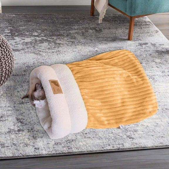Cat Winter Sleeping Bag,Cat Sleeping Bag Cozy Pet Bed,Cat Sleeping Bag Kitty Sack For Camping Heat Bag, Comfortable For Cats And Small Dogs