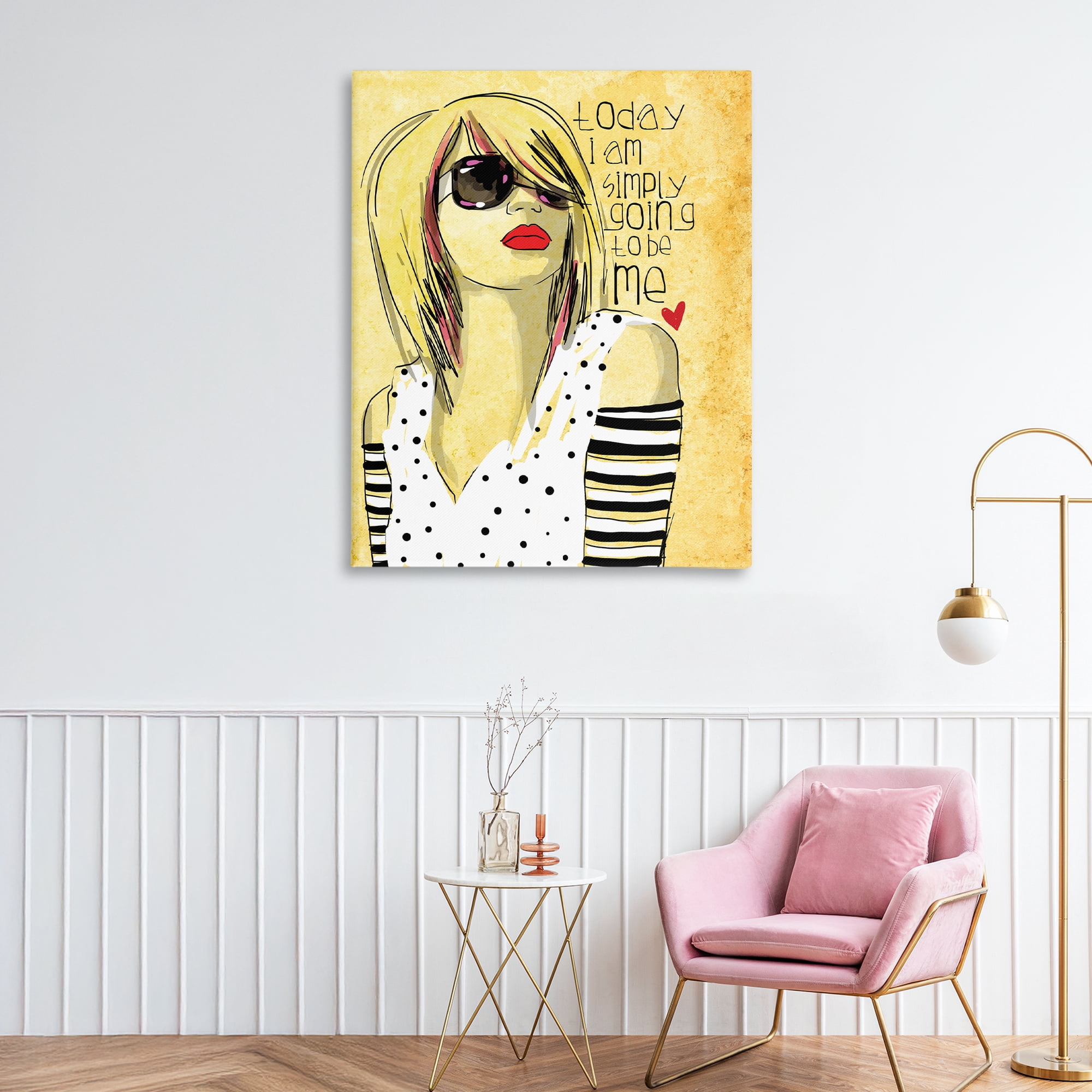 Stupell Industries Today I Am Simply Me Canvas Wall Art, design by Suzanne Millius