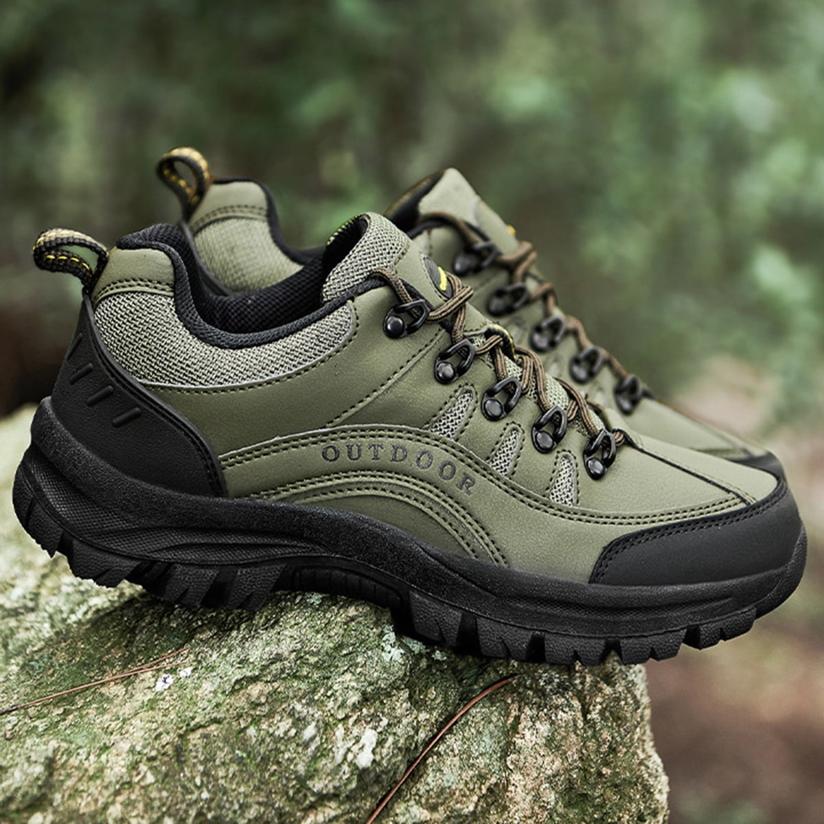 AUXDIQ Hiking Shoes Mens Waterproof Mountain Trekking Shoes Men Breathable Walking Shoes Outdoor Sports Running Camping Climbing