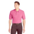 thumbnail image 3 of Zfeel Men High Performance Pure Dry Fit Poly Polos, Comfortable Short Sleeve Shirt, Pink, 2XL, 3 of 5