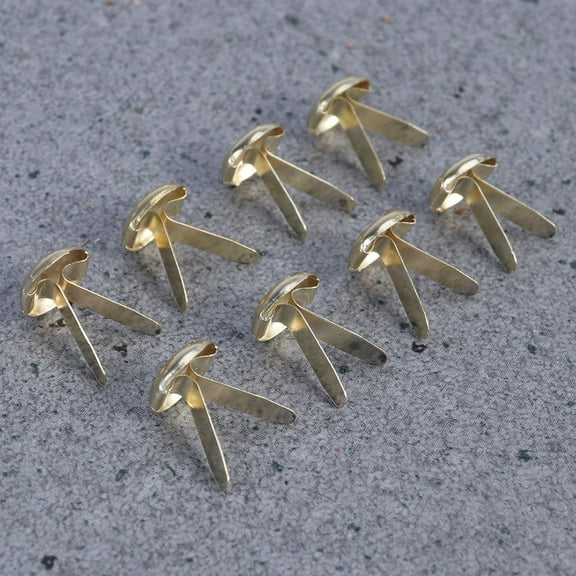 REOFLYUP 200Pcs Fastener Set Round Gold Brads for Crafts DIY Projects