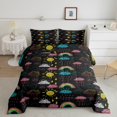 thumbnail image 2 of Erosebridal Kids Rainbow Sun Cloud Bedding Queen Comforter Set, Cute Hand Drawn Down Comforter, Reversible 3 Pieces, 2 of 8