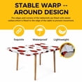 thumbnail image 4 of Red Ladybugs Table Cloths for 3 Foot Rectangle Tables, Animal Themed Spring Summer Rustic Patio Waterproof Elastic Fitted Tablecloths, Washable Rectangular Table Cover for Camping, 4 of 8