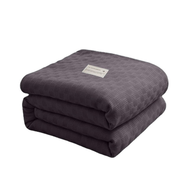 Soft Throw Blanket,Cotton Bed Blanket Twin Cotton Thermal Blanket Lightweight Bed Throw Breathable Soft Comfortable Blanket for All Season,Throw Blankets for Bed,Soft Blankets and Throws