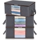 thumbnail image 1 of Bolsa de almacenamiento de ropa de 35 l, caja de almacenamiento plegable debajo de la cama para dormitorio, edredones, ropa, mantas, juguetes, paquete de 3, 1 of 5