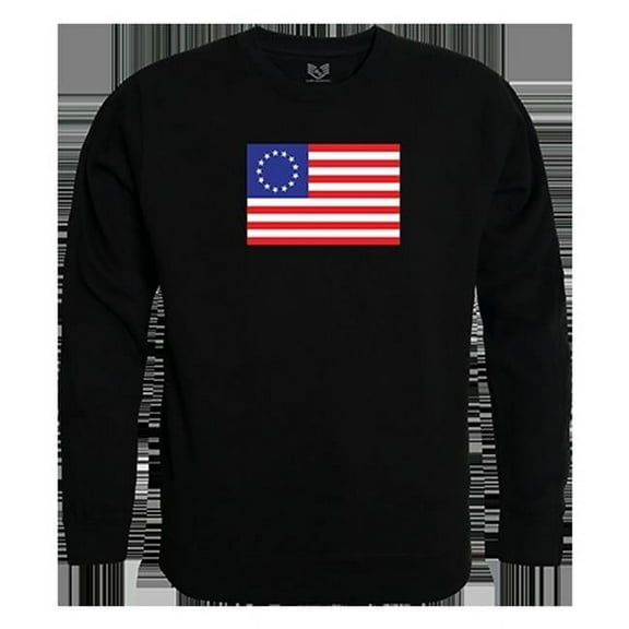 Betsy Ross 2 Graphic Crewneck Sweatshirt, Black - 2XL