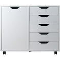 thumbnail image 5 of Bowery Hill 5-Drawer Wide Door Contemporary Wood Storage Cabinet in White, 5 of 11