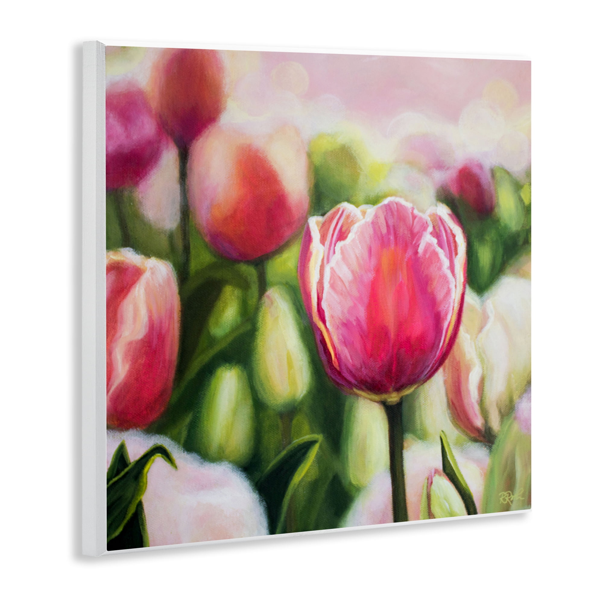 Stupell Industries Blooming Tulips Garden Plants & Flowers Painting Unframed Art Print Wall Art, 12 x 12