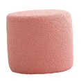 thumbnail image 3 of Taburete reposapiés, Taburete cilíndrico pequeño, Taburete escalonado, Asiento resistente, Silla, Sofá, Taburete de té, Reposapiés, Banco para oficina rosa Sunnimix Escabel, 3 of 8