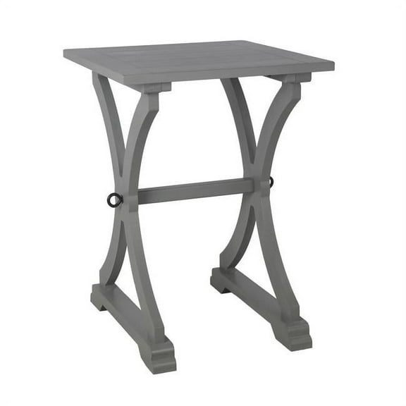 Privilege 28854 Wooden Accent Side Table, Carbon Gray
