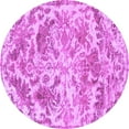 thumbnail image 1 of Ahgly Company Indoor Round Persian Purple Bohemian Area Rugs, 5' Round, 1 of 4