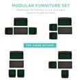 thumbnail image 4 of Best Choice Products 4-Piece Outdoor Wicker Patio Conversation Furniture Set w/ Table, Cushions - Brown/Midnight Green, 4 of 9