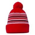 thumbnail image 2 of Sportsman 12 Striped Pom-Pom Knit Beanie, 2 of 4
