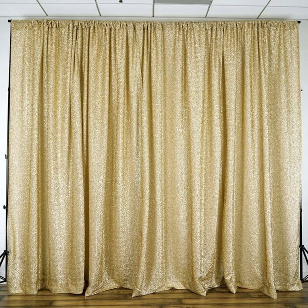Balsacircle Champagne 20 Ft X 10 Metallic Spandex Backdrop Curtain Wedding Photobooth Party Decorations Com Balsacircle Champagne 20 Ft X 10, 20 Ft Curtains