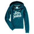 thumbnail image 2 of Aeropostale Womens Script Shimmer Hooded Hoodie Sudadera, Verde, X-Large Aeropostale Sudadera, 2 of 2