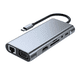 thumbnail image 1 of Adaptador Tipo C Bloosom  11 En 1 4k Hdmi Usb3.0 Usb2.0 Pd Sd/tf Rj45 Gris, 1 of 5