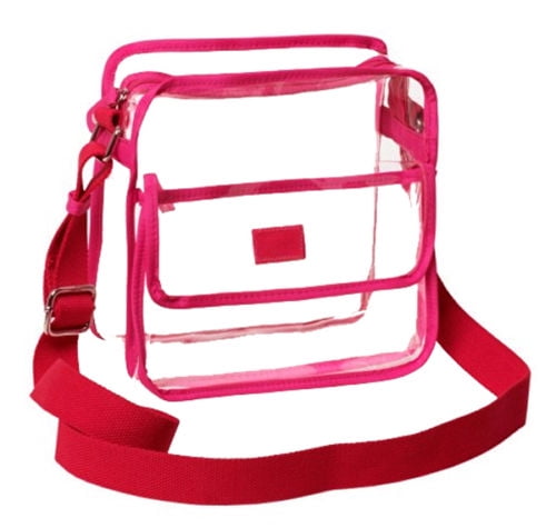 red clear purse