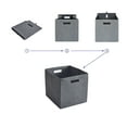 thumbnail image 5 of Better Homes & Gardens Collapsible Fabric Cube Storage Bin, Gray Textured, 5 of 8