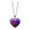 C, variant on Jewelry VerPetridure Solar System Planet Galaxy Double Sided Glass Universe Heart Pendant Necklace