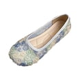 thumbnail image 2 of Aobny Teacher Shoes Ladies Shoes Flat Shoes Flats Micro-Wedge Slip On Shoes Shoe Round Toe Orthopedic Blue Pull-On Summer Shoes,Size 41, 2 of 7