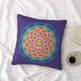 thumbnail image 4 of LNWH Decorative Pillow Covers, Chakra Mandala Square Sofa Decorative Knit Pillow Case, 18"x18", 4 of 8