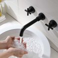 thumbnail image 2 of Grifo de baño de montaje en pared, caño giratorio de 360° que ofrece un uso versátil, construcción de latón macizo para una durabilidad inigualable, flujo suave aireado para ahorrar agua, diseño que, 2 of 5