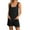 Black-02, variant on Women’s Casual Summer Rompers Overalls Tie Knot Strap Halter Shorts Jumpsuit Pants