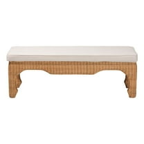 bali & pari Abena Ming Style Natural Rattan Bench