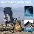 thumbnail image 6 of PORTAL Folding Camping Rocking Chair, Portable Outdoor Rocker with Mesh High Back, Supports 400 lbs, Blue, Set of 2, 6 of 9