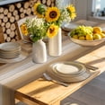 thumbnail image 4 of Brown Ombre Round 15 Inch Placemats Set of 8, Vintage Country Wooden HeatResistant Non Slip Place Mats for Dining Table, Wipeable Braided Kitchen Table Mats for Housewarming, 4 of 9
